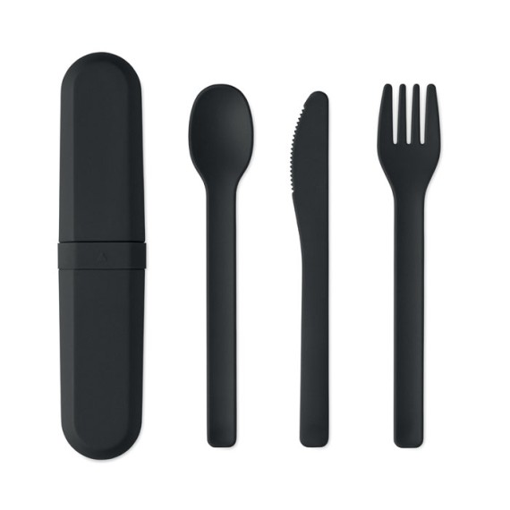 Cutlery set and case in PLA