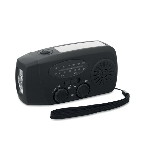 Portable radio with LED torch