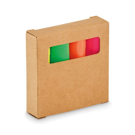 4 highlighters in kraft box