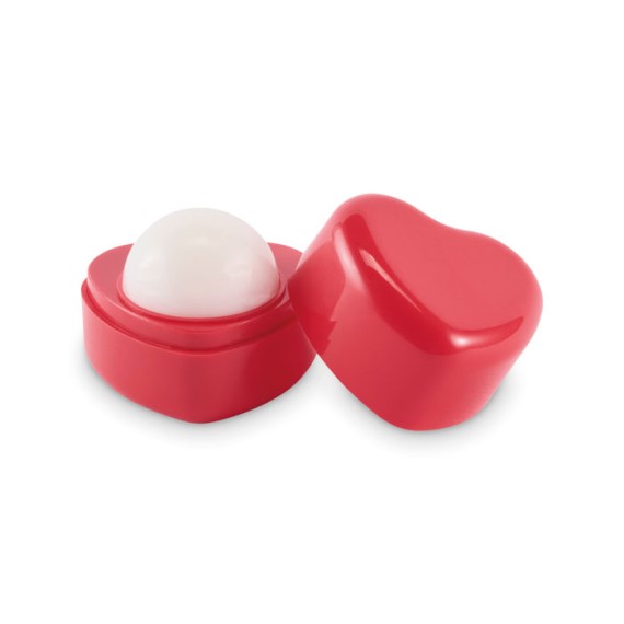 Vegan lip balm in heart PP box