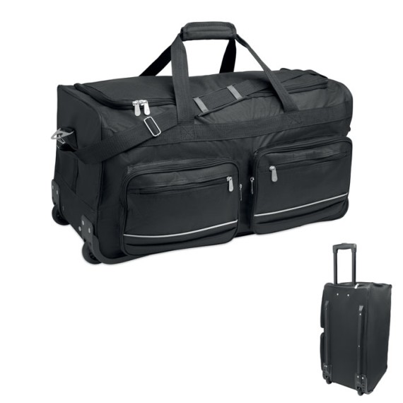 600D RPET duffle bag trolley