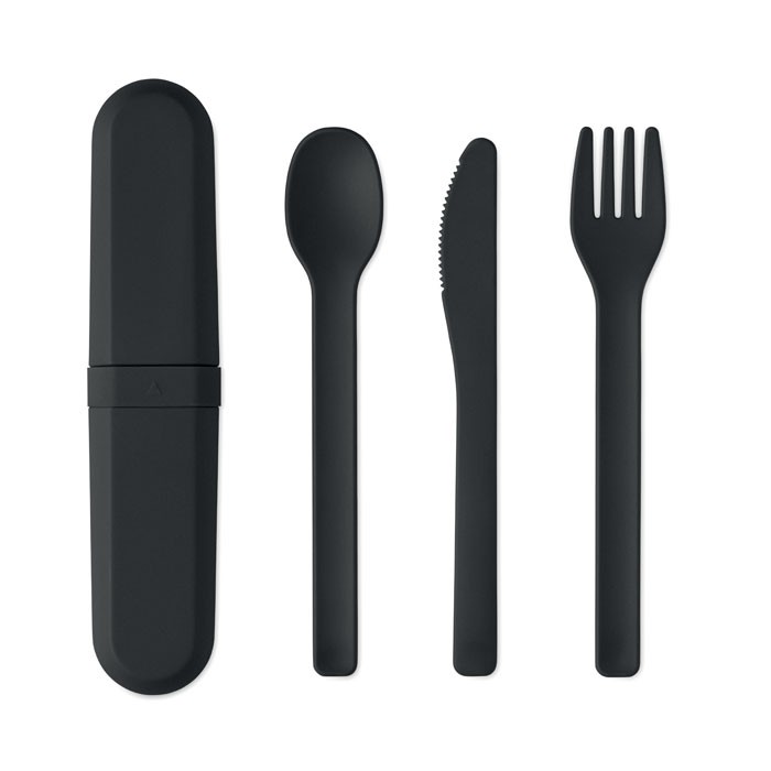 Cutlery set and case in PLA