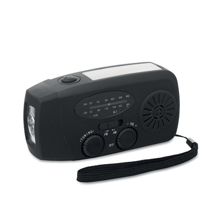 Portable radio with LED torch