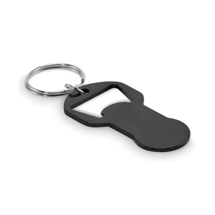 Bottle opener token key ring