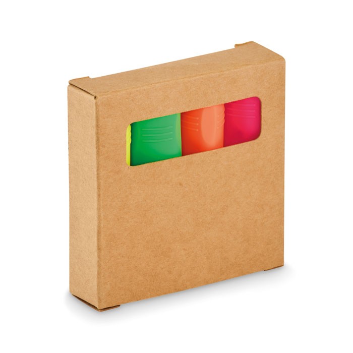 4 highlighters in kraft box