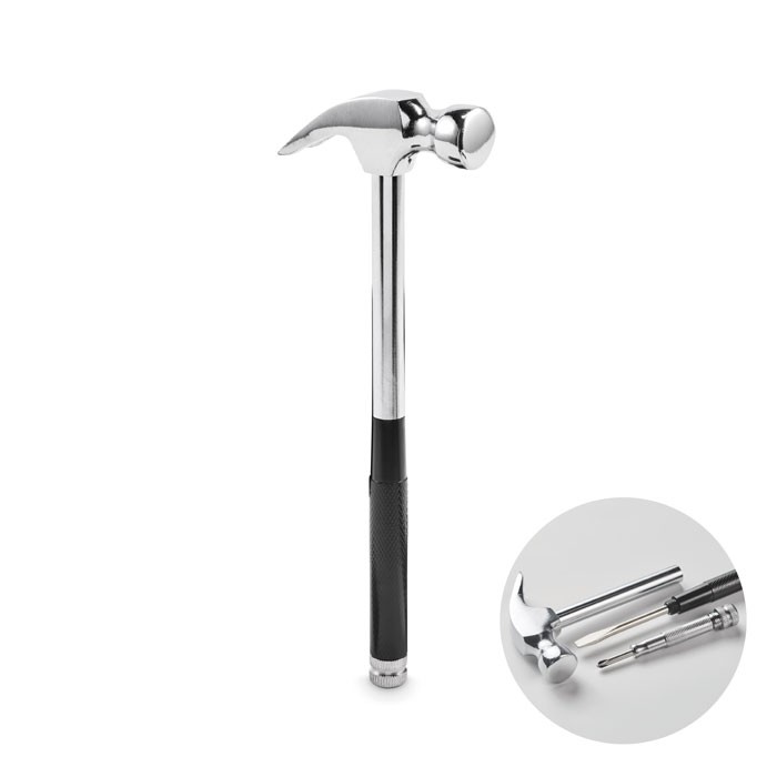 Clam hammer and screwdriver